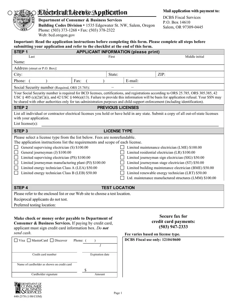 Free Oregon 440 2570 PDF Template