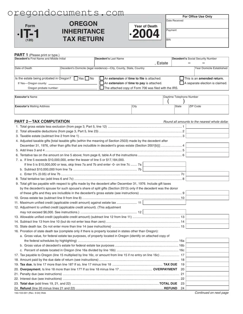 Free Oregon It 1 PDF Template