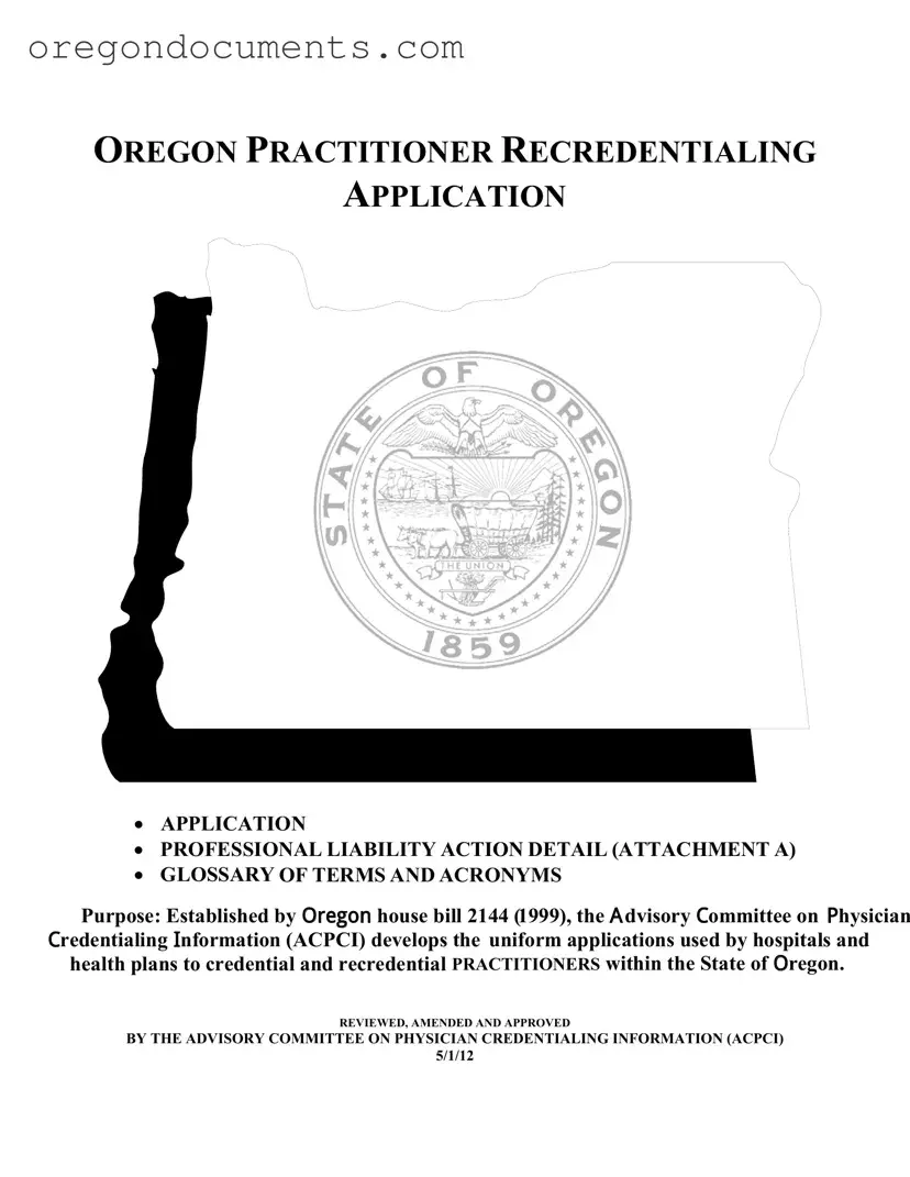 Free Oregon Practitioner Application PDF Template