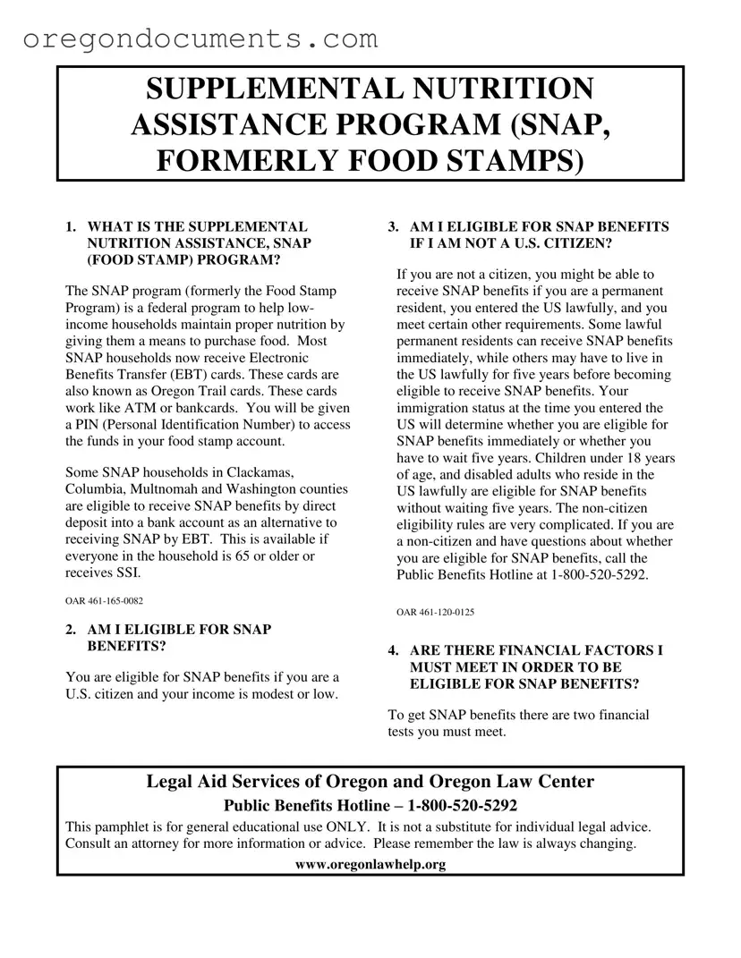 Free Oregon Snap Change Report PDF Template