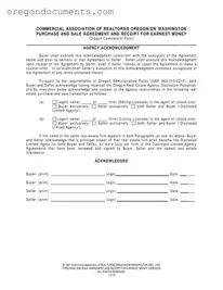 Free Money Agreement Oregon PDF Template