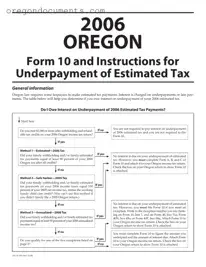 Free Oregon 10 PDF Template