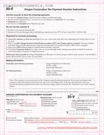 Free Oregon 20 V PDF Template