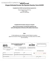 Free Oregon 40 Esv PDF Template