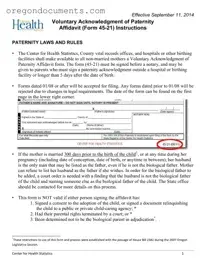 Free Oregon 45 21 PDF Template