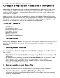 Oregon Employee Handbook Template