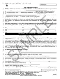 Free Oregon Real Estate PDF Template