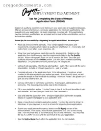 Free State Of Oregon Jobs PDF Template
