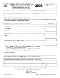 Free Wr Oregon PDF Template